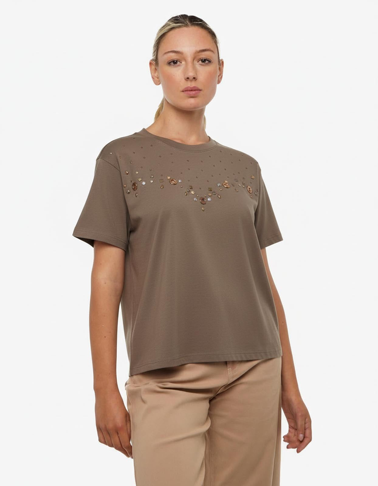 T-shirt forata in Cotone