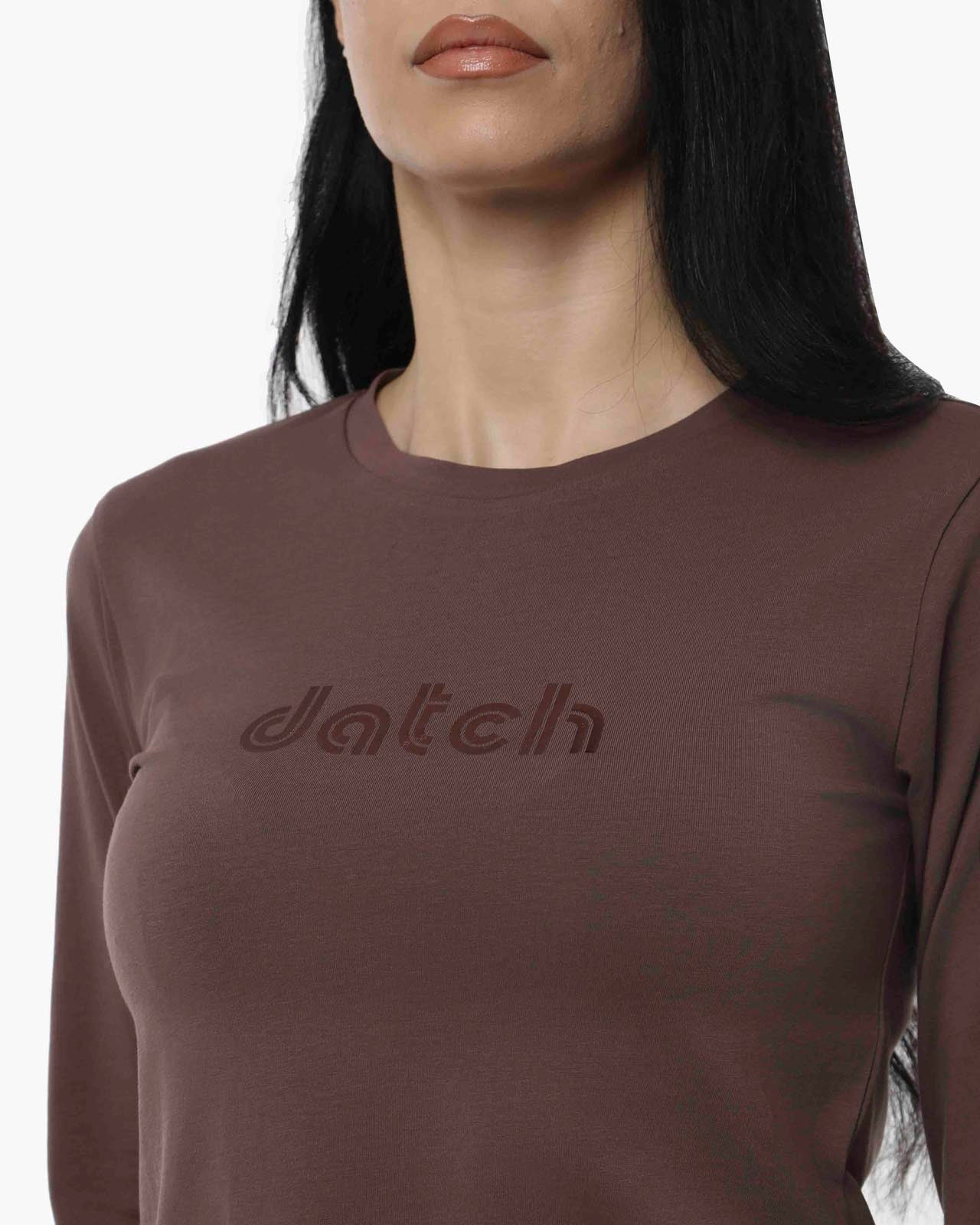 T-shirt a maniche lunghe con stampa mylar