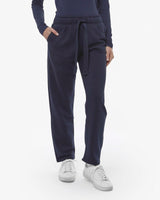 Pantaloni in felpa barrel con ricamo