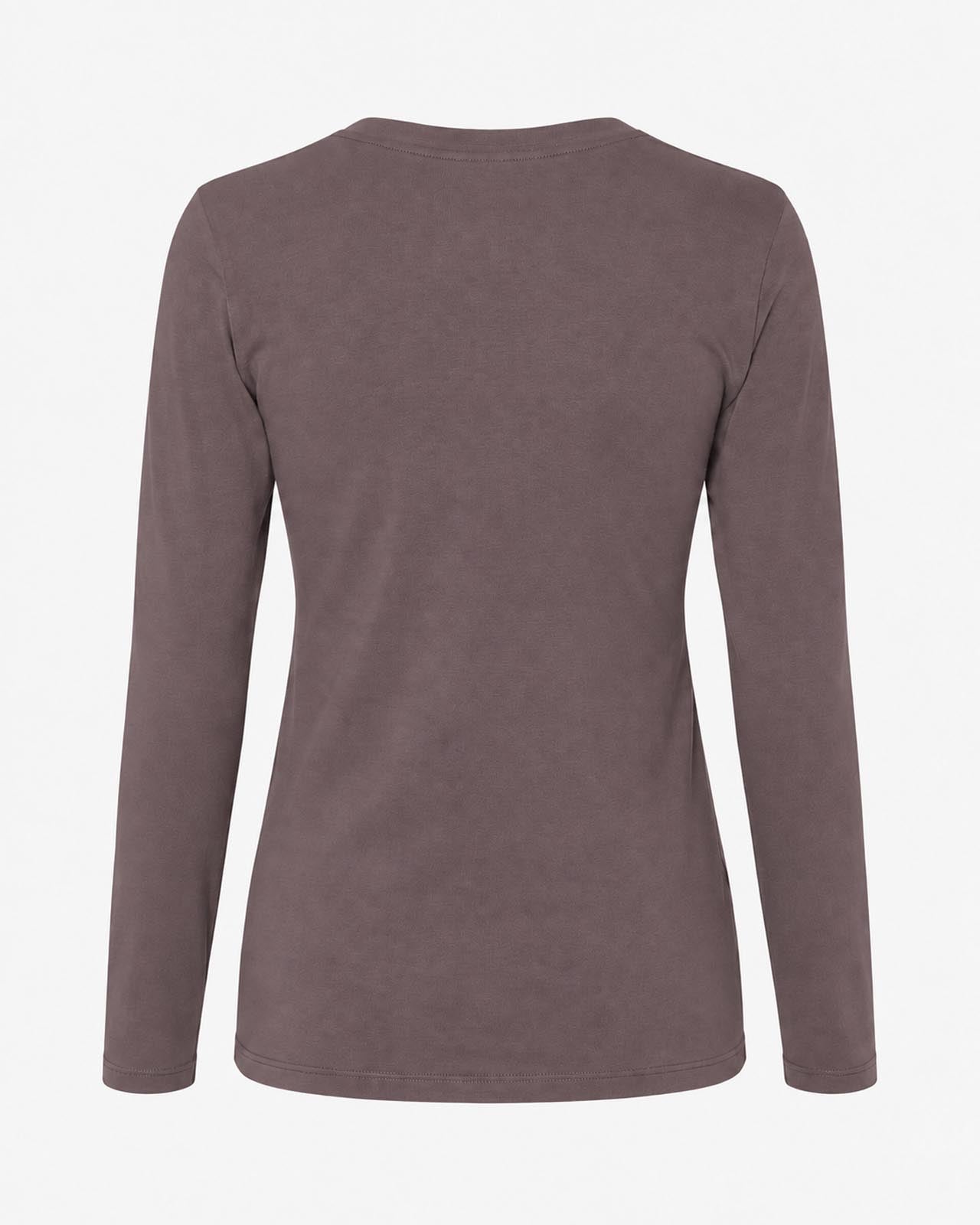 T-shirt a maniche lunghe con ricamo e strass