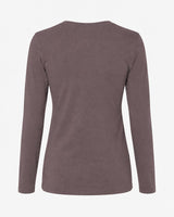 T-shirt a maniche lunghe con ricamo e strass