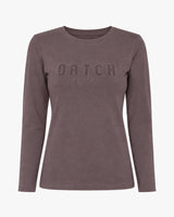 T-shirt a maniche lunghe con ricamo e strass