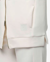Felpa con cappuccio e zip in interlock