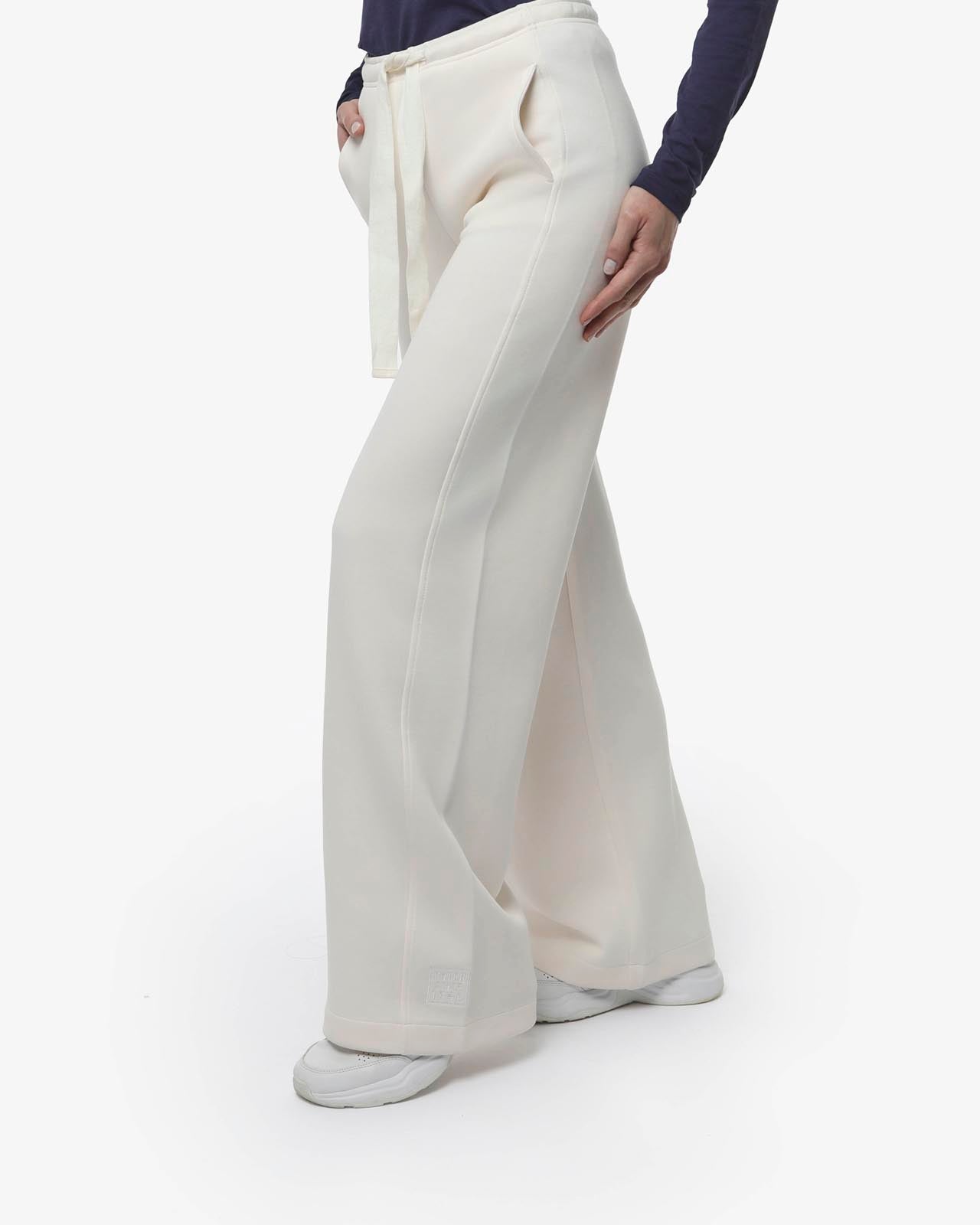 Pantaloni a gamba larga in interlock