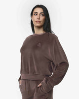 Felpa girocollo raglan in ciniglia