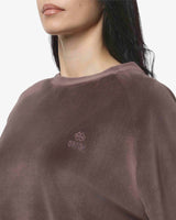 Felpa girocollo raglan in ciniglia