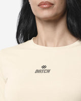 T-shirt a maniche lunghe con strass