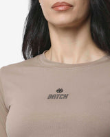 T-shirt a maniche lunghe con strass