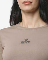 T-shirt a maniche lunghe con strass