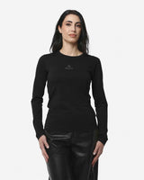 T-shirt a maniche lunghe con strass