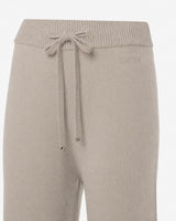 Pantaloni in maglia a zampa con bordi lurex