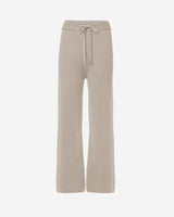 Pantaloni in maglia a zampa con bordi lurex