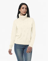 Maglia a collo alto con strass
