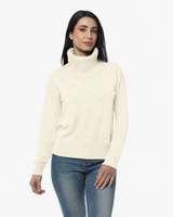 Maglia a collo alto con strass