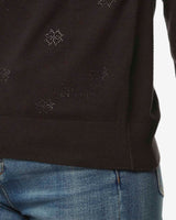 Maglia a collo alto con strass