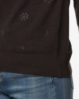 Maglia a collo alto con strass