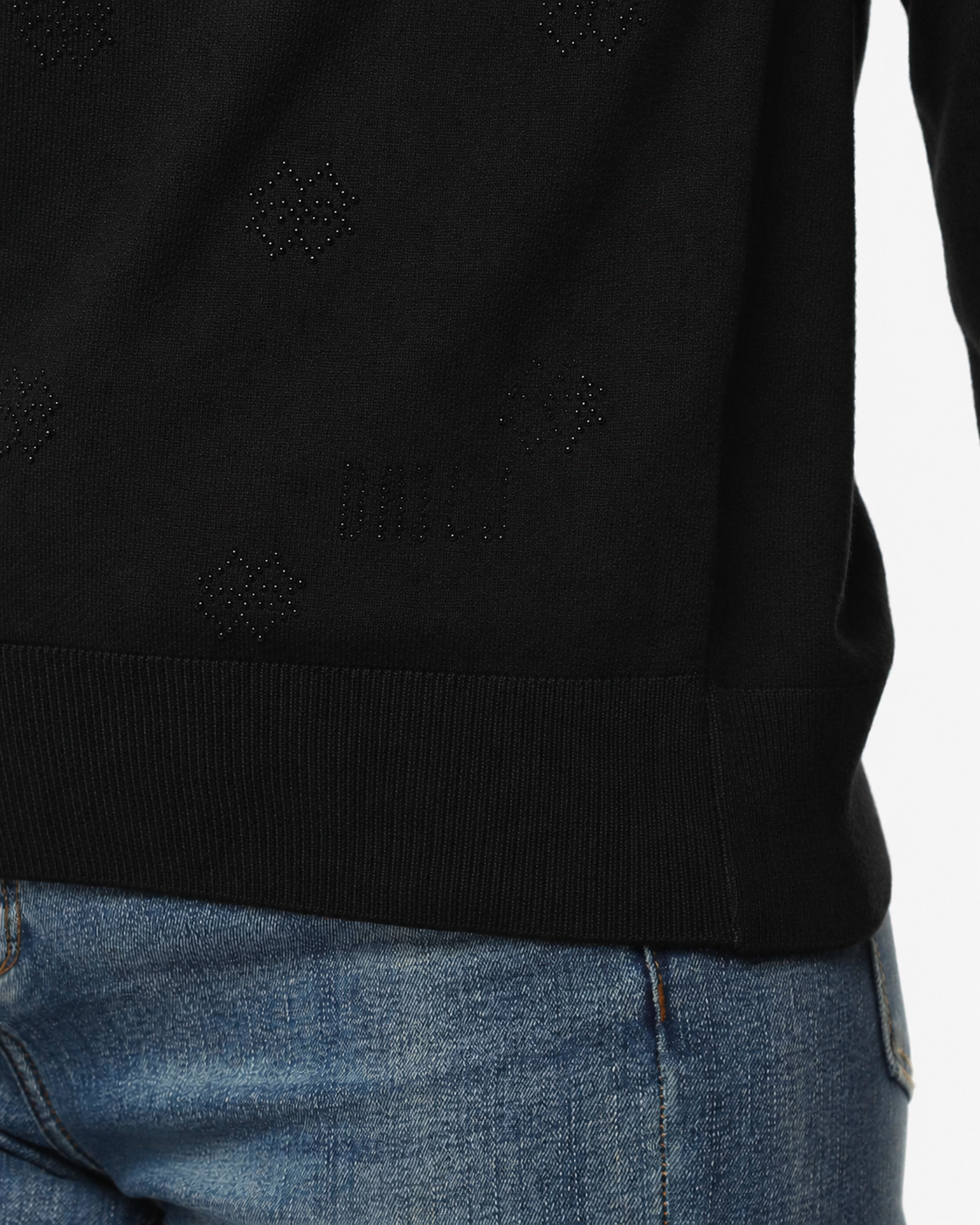 Maglia a collo alto con strass
