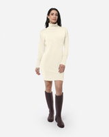 Abito in maglia a collo alto con strass