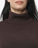Abito in maglia a collo alto con strass