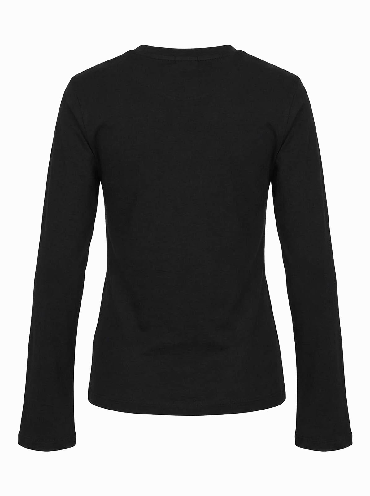T-shirt a maniche lunghe con strass