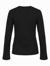 T-shirt a maniche lunghe con strass