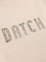 Felpa girocollo con strass