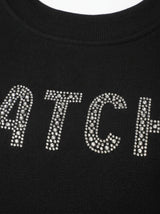 Felpa girocollo con strass