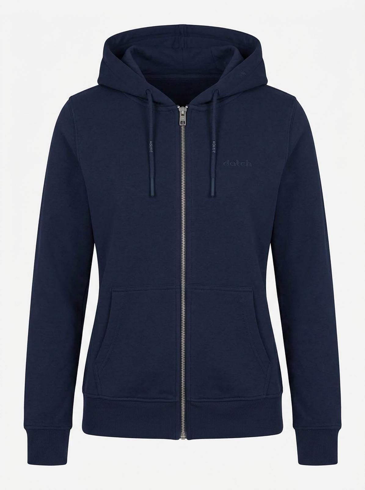 Felpa zip con cappuccio donna