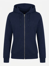 Felpa zip con cappuccio donna
