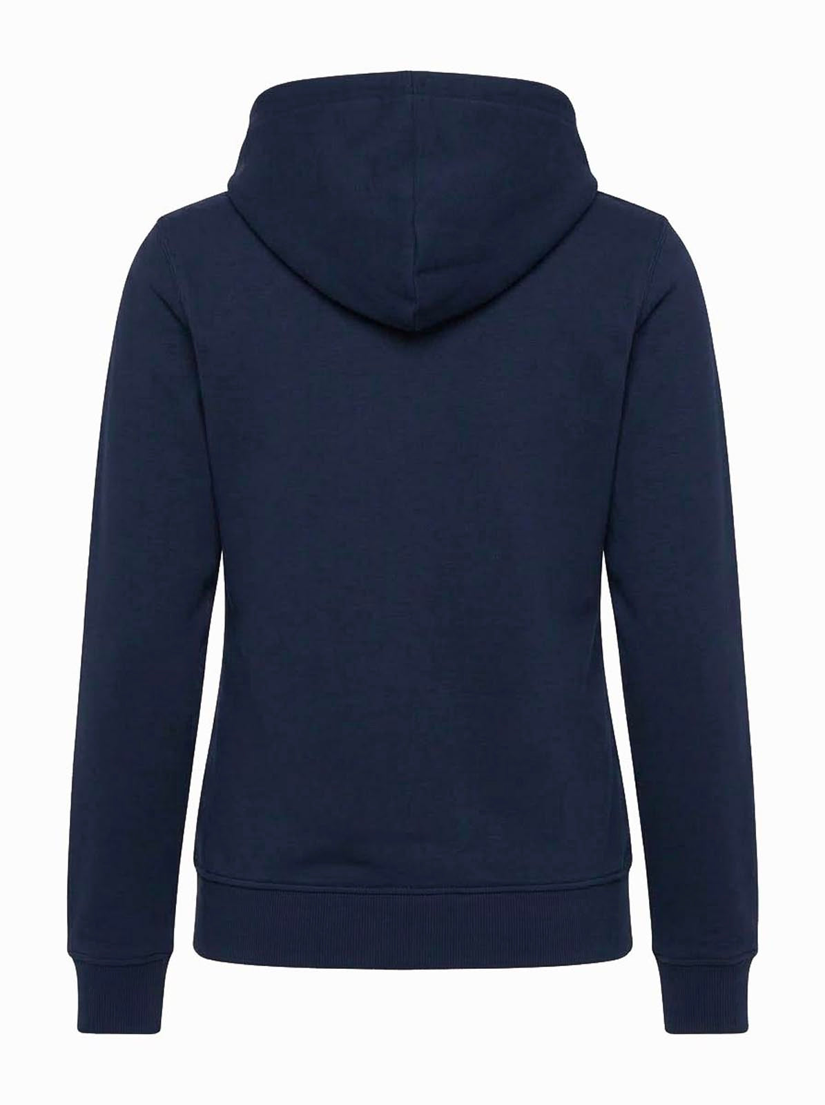 Felpa zip con cappuccio donna