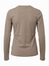 T-shirt a maniche lunghe con strass