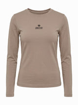 T-shirt a maniche lunghe con strass