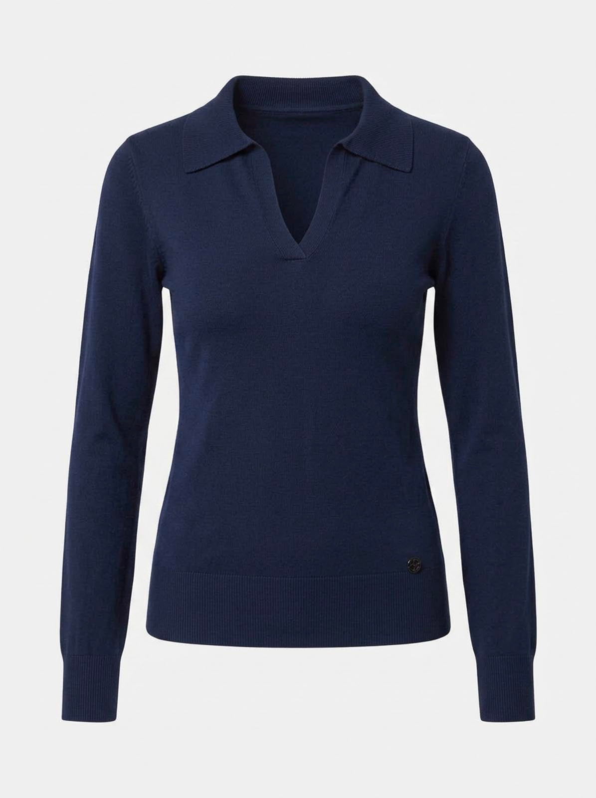 Maglia con collo polo e applicazione logo