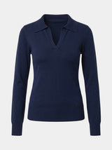 Maglia con collo polo e applicazione logo