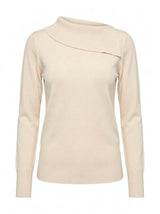 Maglia con scollo asimmetrico e strass