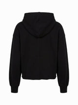 Felpa over con cappuccio e ricamo multicolore