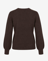 Maglia con strass al girocollo
