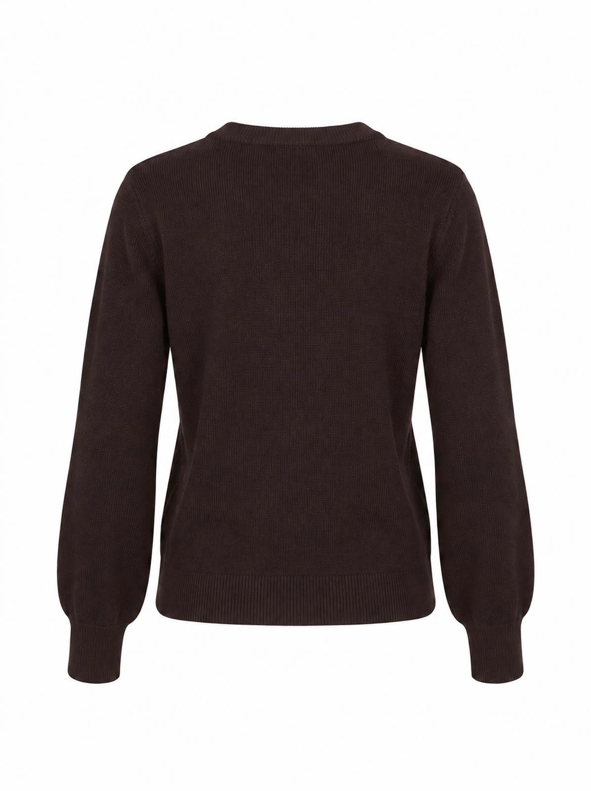 Maglia con strass al girocollo