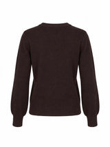 Maglia con strass al girocollo