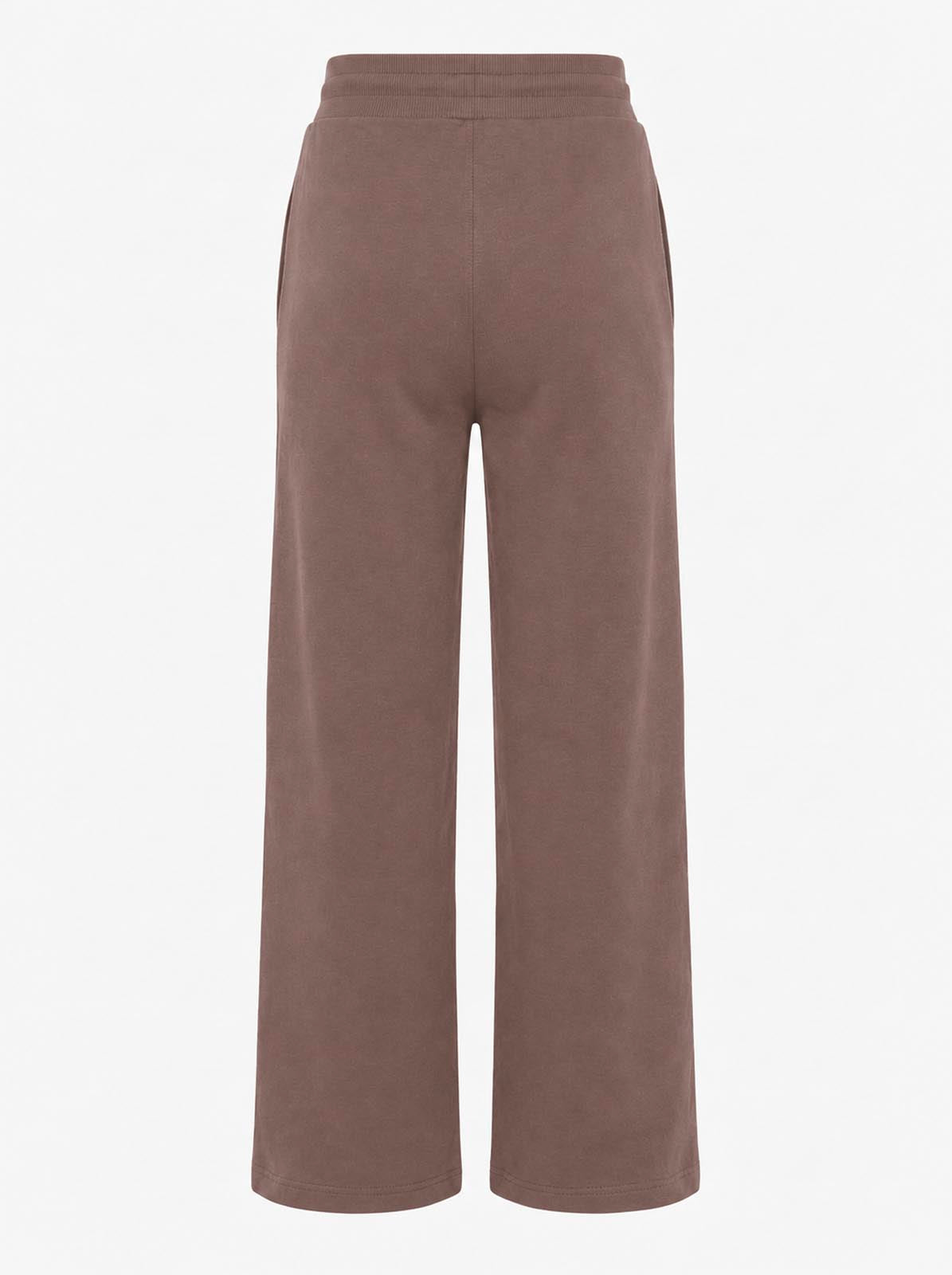 Pantalone felpa a gamba larga