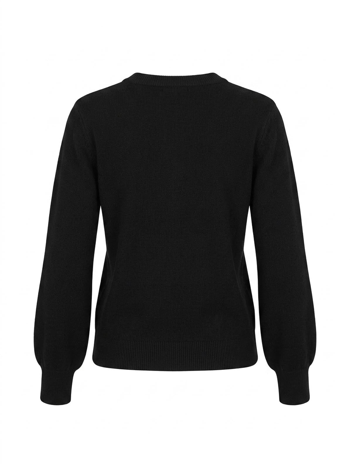 Maglia con strass al girocollo