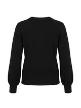 Maglia con strass al girocollo