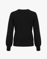 Maglia con strass al girocollo