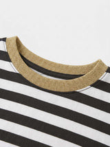 T-shirt a righe taglio over in viscosa