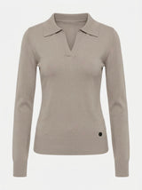 Maglia con collo polo e applicazione logo
