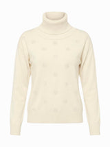 Maglia a collo alto con strass