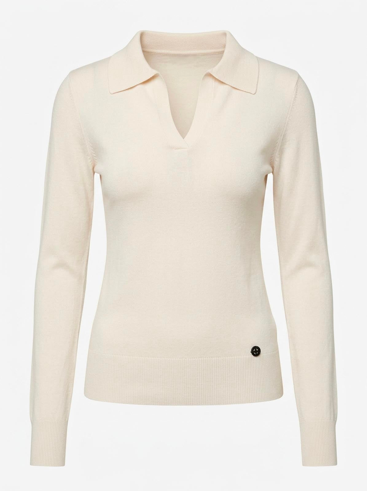Maglia con collo polo e applicazione logo
