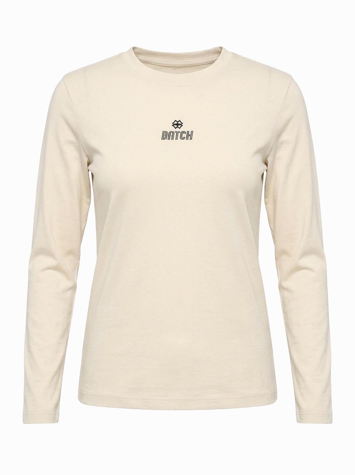 T-shirt a maniche lunghe con strass
