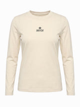 T-shirt a maniche lunghe con strass