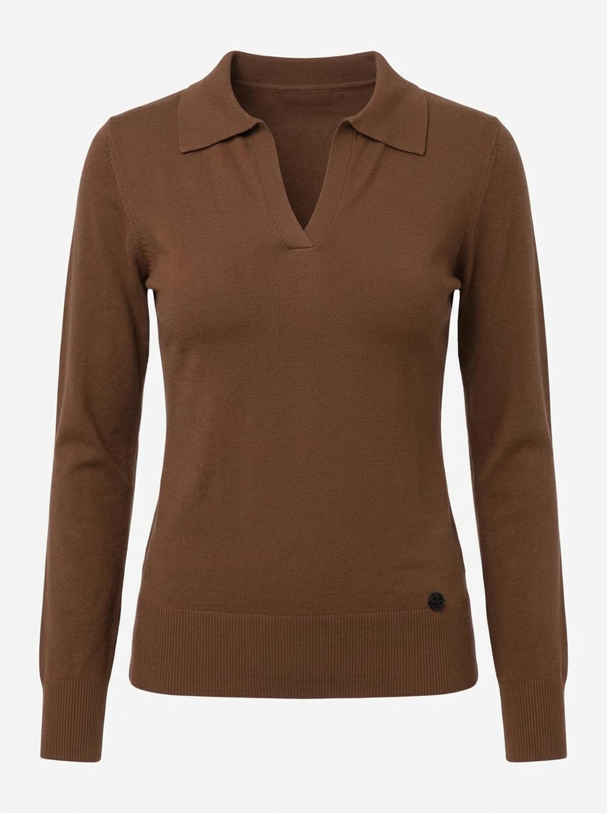Maglia con collo polo e applicazione logo